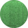 thumbnail image 1 of Ahgly Company Indoor Round Abstract Emerald Green Modern Area Rugs, 3' Round, 1 of 4