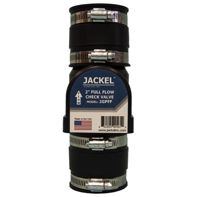Válvula de retención Jackel ABS modelo 2GPFF, 2 pulgadas de flujo completo