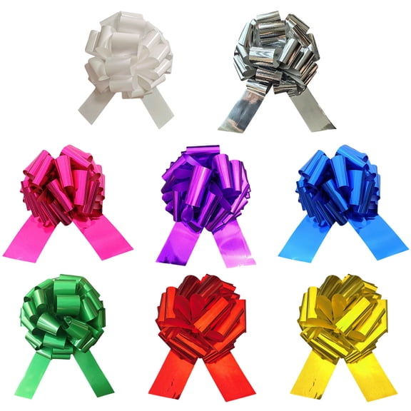 Luoshdecor Big Silver Bow,12 in Glitter Large Gift Bow for Present Wrapping, Christmas, Birthday, Party Decoration.