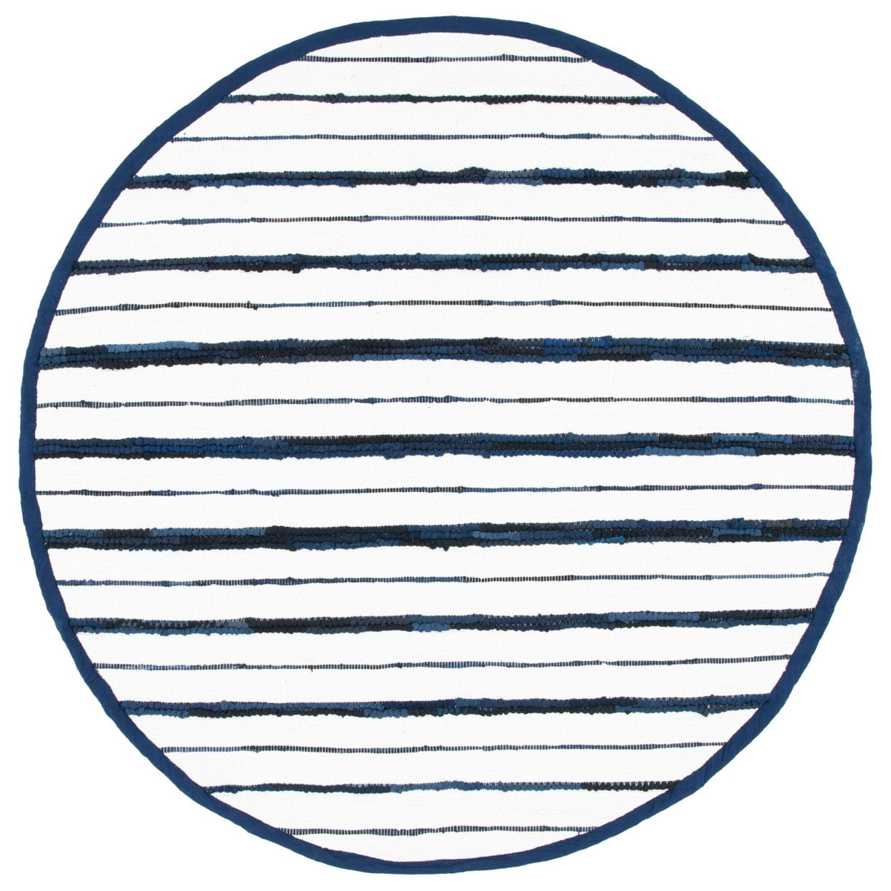 SAFAVIEH Montauk Rowena Striped Area Rug, Navy/Ivory, 6' x 9'