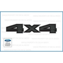 Decal Mods 4X4 Decals Bedside Truck Stickers for Ford F150 Carbon Fiber Black Pattern (2015-2020) - FCFB (set of 2)