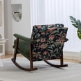 thumbnail image 6 of Rocking Chair, PAPROOS Velvet Upholstered Rocker Chair, Glider Rocker Accent Chair with Cushion, Rocking Chair for Nursery, Armchair Reading Chair for Living Room Bedroom, Green, 6 of 11