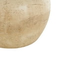 thumbnail image 4 of DecMode 30" x 18" Beige Resin Wide Coffee Table with Tempered Glass Tabletop, 1-Piece, 4 of 9