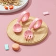 thumbnail image 5 of PEACNNG 2pcs Baby Learning To Eat Training Spoons Can Be Bent To Cause Heat Discoloration Fork Spoon To Supplement Baby Food Tool Tableware, 5 of 5