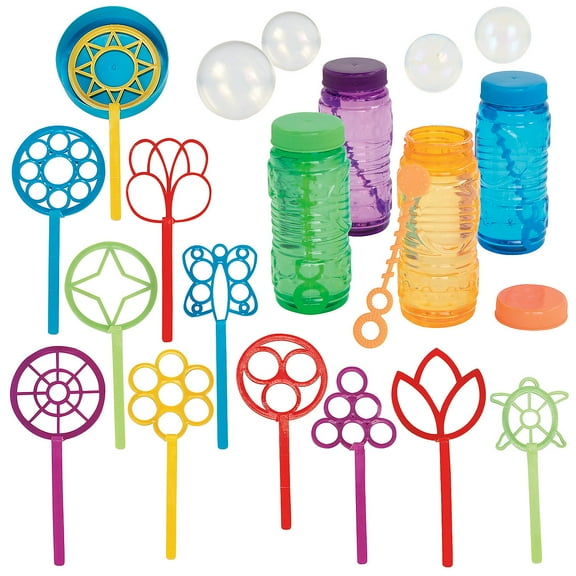 Bubble Wand & Bubble Bottle Kit 24 Pc