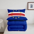 thumbnail image 5 of Manfei Cape Verde Flag Twin Comforter Sets,Patriotic Theme Art Bedding Set,Blue Red Yellow,Navy Blue Reversible,2-Piece,1 Comforter and 1 Pillowcase, 5 of 7