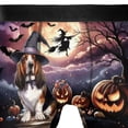 thumbnail image 4 of Spooky Halloween Night Witch Basset Hound Glowing Pumpkins All Over Print Boxer Briefs Underwear for Men Dad Bassets Dog Breed Lovers Gifts Idea - 12015, 4 of 6