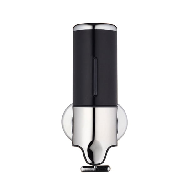 Dispensador de jabón de acero inoxidable Montaje en pared Soporte de caja de jabón de 500 ml Jabón de baño manual Caja de plástico Accesorios de baño para hotel Negro Inevent HA011286-04B