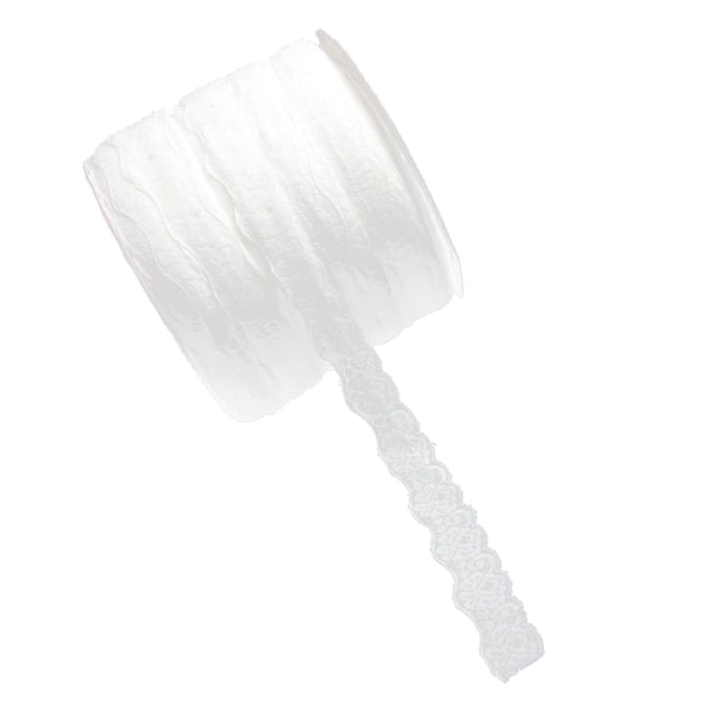 Cinta Aplique de Encaje Coser Manual Adorno Embellecimiento Costura Borde de Velo Sunnimix Borde de encaje de flor blanca