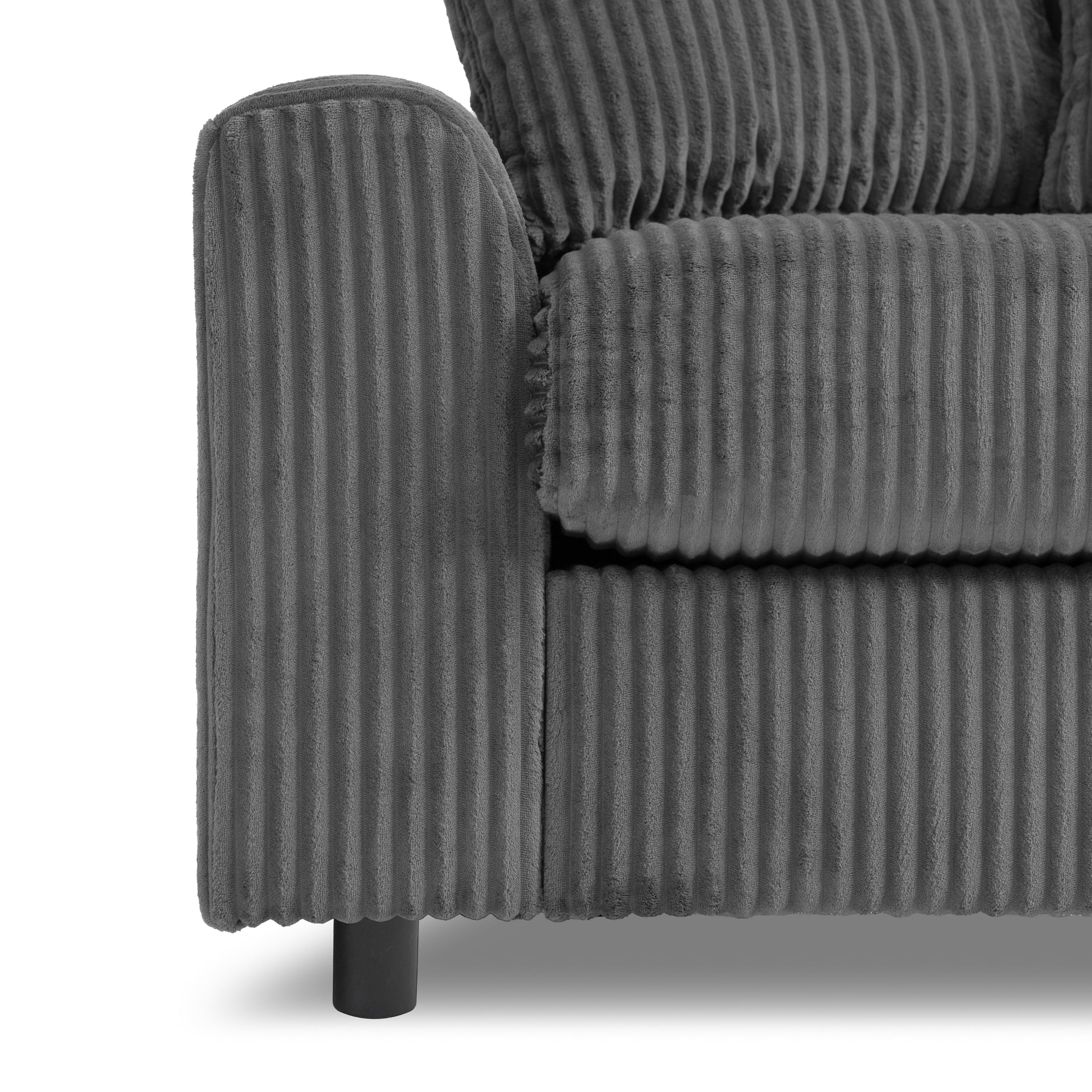 MAYEERTY 114x64" Corduroy Sectional Sofa - Bluetooth Speakers, L-Shaped Couch with Console/USB/Cup Holders/Storage/Ottoman, 2 Colors