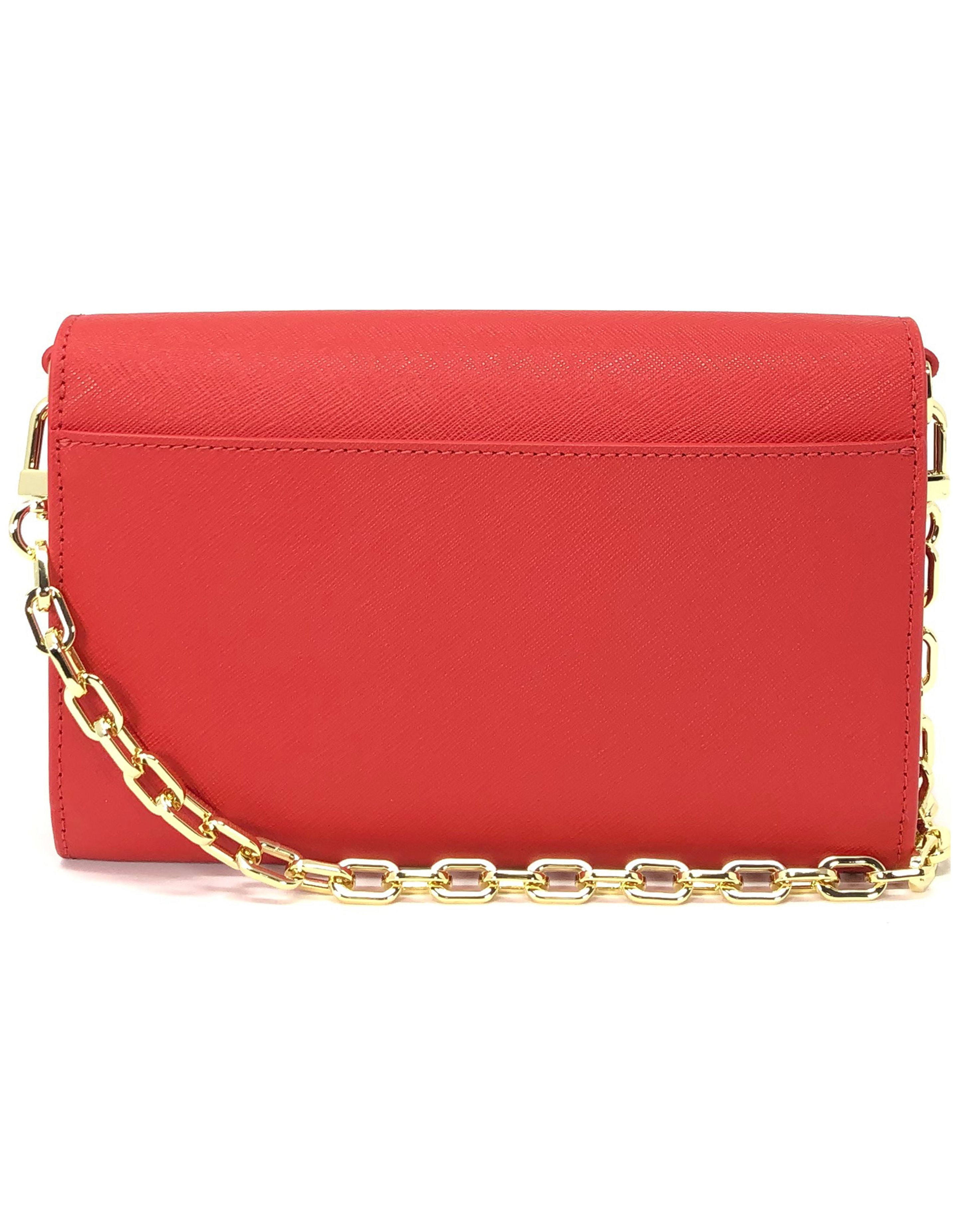 ★ベストセラー★TORY BURCH EMERSON MINI WALLET Tory Burch Women's Emerson Saffiano Leather Chain Wallet