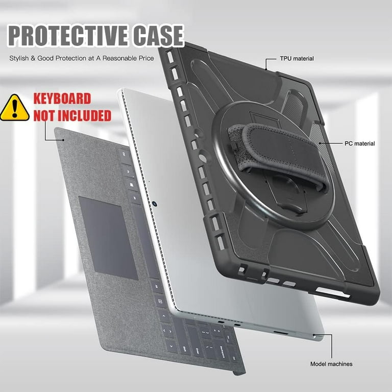 Zenrich Case For Surface Pro 11 2024 / Pro 10/9 13 Inch, Rugged Protective Case With Rotating Kickstand Hand Strap And Pen Holder, Compatible With