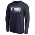 thumbnail image 2 of Men's Navy Tennessee Titans Iconic Collection On Side Stripe Long Sleeve T-Shirt, 2 of 3