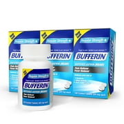 Bufferin Buffered Aspirin. Analgesic, Common Cold Treatment, Anti-Inflammatory and Fever Reducer. 325mg. 130 Coated Tablets. Pack of 3