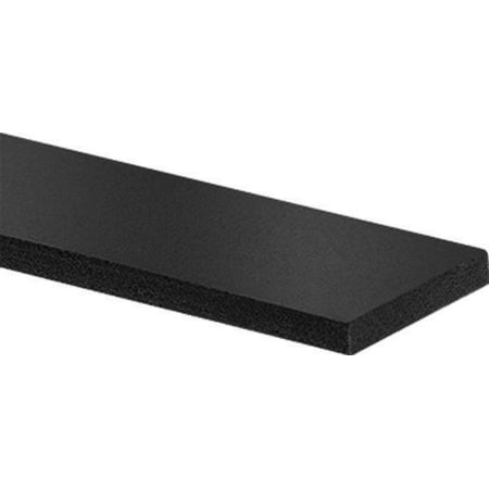 

1/8 Thick Black Relaxed Moderate Vinyl Foam Strips with Adhesive Back 6 Wide x 100 Ft.