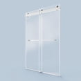 thumbnail image 5 of 56-60" W x 76" H Shower Door, Double Sliding Frameless Shower Door with Premium 3/8 Inches (10mm) Thick SGCC Tampered Glass, Soft Close, Explosion-Proof Film, 5 of 9