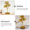 thumbnail image 4 of OULII 1Pc Golden Jewelry Tray with Leaf Shape Iron Frame Environmentally Friendly Paint, 4 of 5