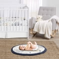 thumbnail image 2 of Sweet Jojo Designs Star and Moon Boy or Girl Baby Playmat Tummy Time Infant Play Mat - Navy Blue, Gold, and Grey Celestial Sky Stars Gender Neutral Unisex, 2 of 4