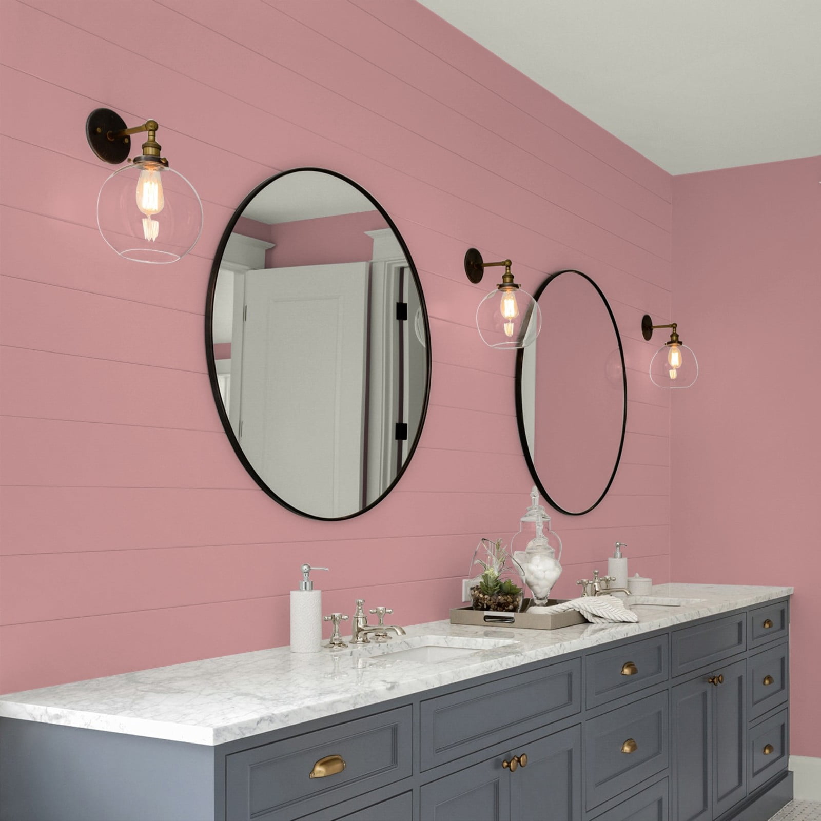 Glidden Glidden Kitchen Bath and Laundry Floral Tapestry / Pink, Eggshell Interior Paint with Primer, 1 Gallon