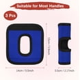 thumbnail image 3 of Uxcell Funda de mango de equipaje 3 Pzs Identificadores de equipaje de neopreno Diseño hueco Azul zafiro 5.9 pulgadas Funda de mango de agarre cómodo, 3 of 7