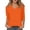 Orange, variant on Aihuaihua Womens Long Sleeve Tee Shirts V Neck Black Tshirt Solid Trendy Top Cute Fall Clothes for Women Khaki L