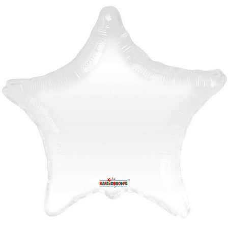 18 inch Kaleidoscope Star - White Gellibean Plastic Balloons - Party Supplies Decorations