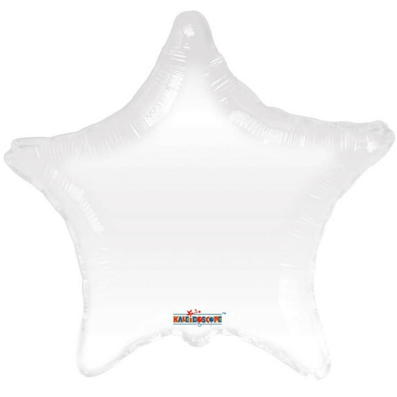 18 inch Kaleidoscope Star - White Gellibean Plastic Balloons - Party Supplies Decorations
