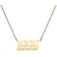 thumbnail image 1 of Collar con colgante de acero inoxidable con número de año de nacimiento para mujer (1980-2022), 1 of 5
