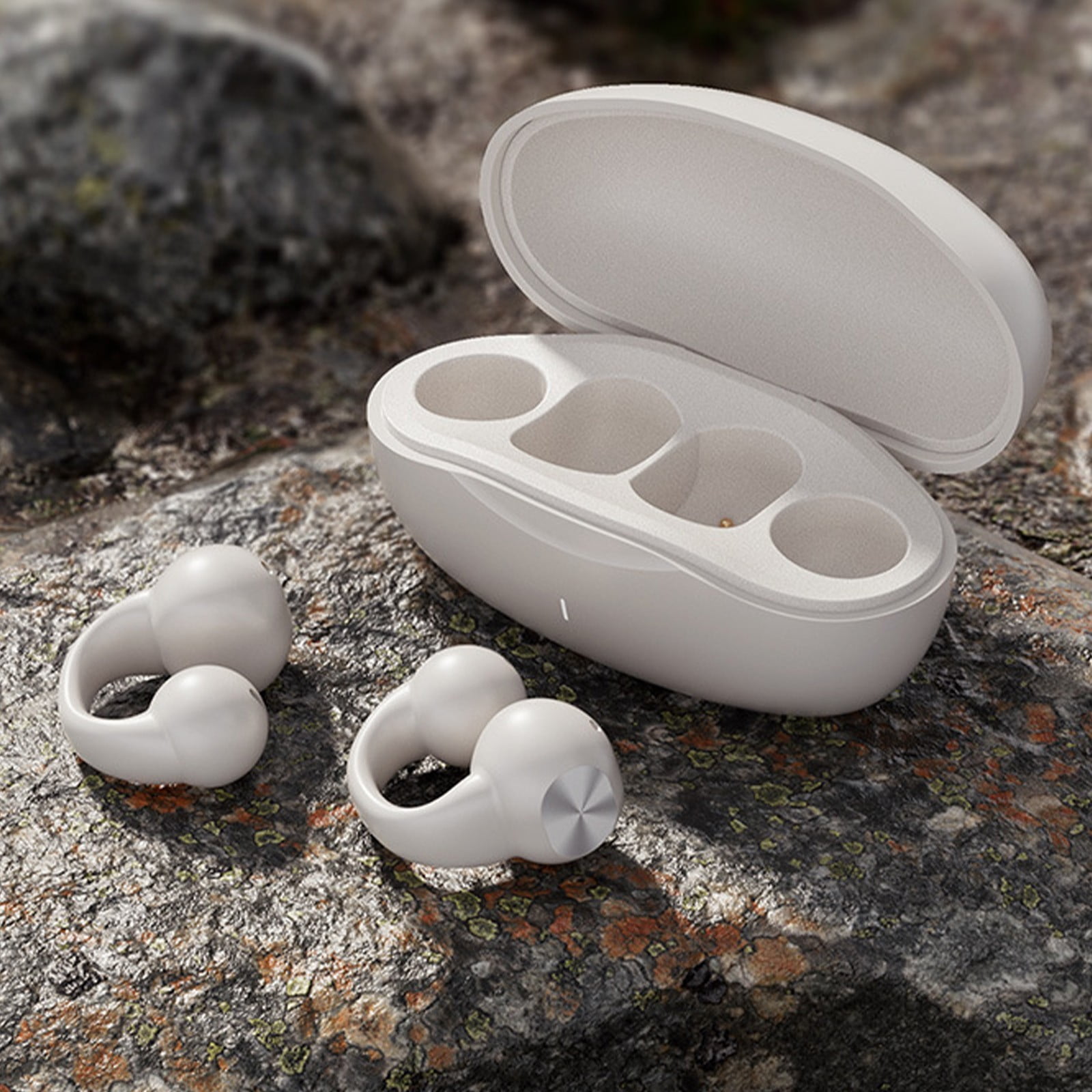 Weloille Earring Wireless Earbuds Bluetooth 5.3 Long Duration Playback Open Ear Headphones For Men,Women,and Kids-Black