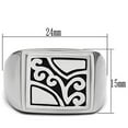 thumbnail image 2 of Luxe Jewelry Designs Men's Stainless Steel Tapered Ring with Epoxy - Size 9 (Pack of 2), 2 of 4