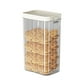 thumbnail image 3 of Tanque hermético para cereales | Contenedor grande de plástico transparente para alimentos | Organizador de cocina para té y frutos secos | Contenedor de despensa apilable, fácil de limpiar, 3 of 3