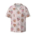 thumbnail image 3 of Goofa Strawberry Cake Printed Men's Casual Short-sleeved Shirt,Lightweight Breathable Button-down,Summer Casual men's top,Versatile Fashion shirt-3X-Large, 3 of 7