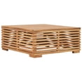 thumbnail image 4 of Mesa de Jardín vidaXL de Madera Maciza de Teca 70x70x31 cm Gris, 4 of 7