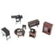 thumbnail image 2 of 6 Pcs Mini Furniture Accessories Miniature Dollhouse 1/18 Set, 2 of 4