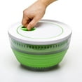 thumbnail image 3 of Progressive 6406136 Essoreuse à Salade 4 qt. Plastique - Vert & Blanc - Lot de 4, 3 of 7