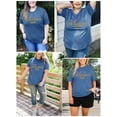 thumbnail image 6 of XCHQRTI Women Dragonfly Tshirt Plus Size Short Sleeves Graphic Casual Loose Tee Tops, 6 of 6