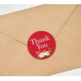 thumbnail image 4 of Darling Souvenir Round 1.6 Inches Peony Floral Red Thank You Stickers Wedding Gift-45 Pcs, 4 of 4