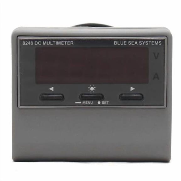 Blue Sea Systems Boat DC Digital Meter 8248 | Multi-Function W/ Alarm