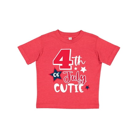 

Inktastic 4th of July Cutie with Stars Gift Toddler Boy or Toddler Girl T-Shirt