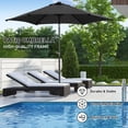 thumbnail image 4 of Ainfox 9ft Patio Umbrella Outdoor Portable Table Market Umbrella with Push Button Tilt/Crank Waterproof UV-proof, Black, 4 of 9