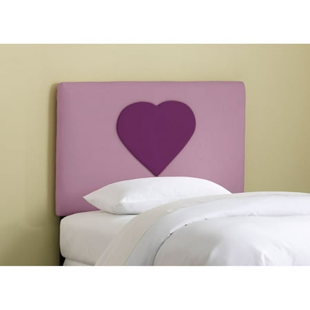 Skyline Furniture Upholstered Heart Headboard, Twin, Lilac/Purple