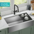 thumbnail image 3 of KRAUS Kore 36" Modern Farmhouse Workstation 16 Gauge Single Bowl Stainless Steel Kitchen Sink with Accessories, 3 of 8