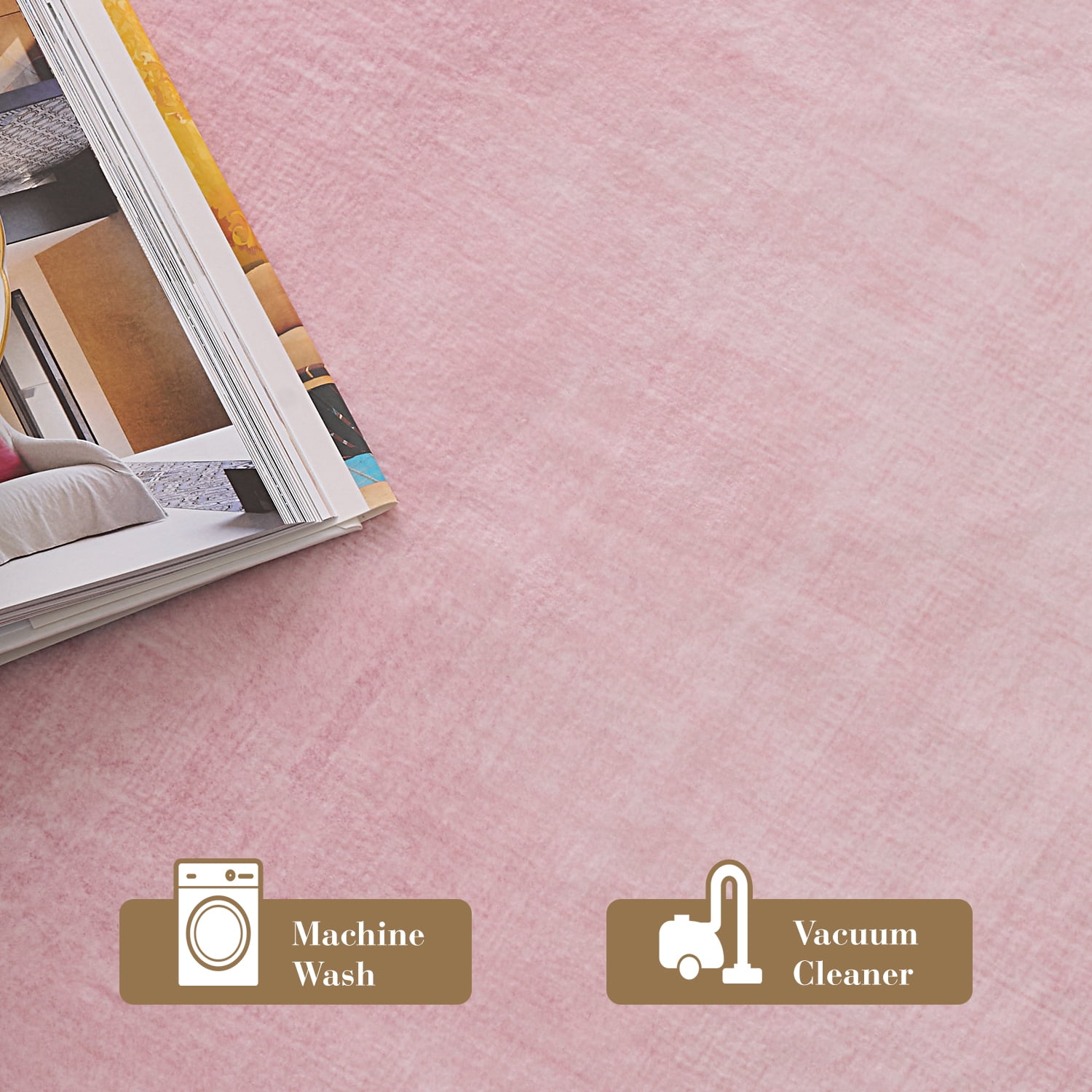 SIXHOME 2'x6' Runner Rugs for Hallway Washable Boho Soft Neutral Abstract Gradient Rug Runner for Entryway Kitchen Laundry Room Bedroom Non Slip Rubber Backing Pink
