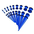 thumbnail image 4 of Kit de estiramiento de medidores de oreja Hugo 18 piezas 14G-00G Azul, 4 of 5