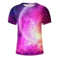 thumbnail image 5 of Idoravan Shirts for Men Big and Tall 3Xl Mens Shirts 3Xl Men's Casual Sky Printed Round Neck Short Sleeved T-shirt Top, 5 of 5