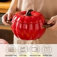 thumbnail image 5 of Pumpkin Soup Bowl, 64oz Ceramic Pumpkin Pot Microwave & Dishwasher Safe Pumpkin Casserole Dish with Lid, Dutch Oven Pot Stockpot Cookware for Home Thanksgiving Halloween Party, 5 of 9