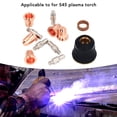 thumbnail image 4 of Nozzle Electrode Kit, 12Pcs Plasma Cutter Torch Nozzle Brass Iron  for S45, 4 of 8