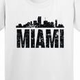 thumbnail image 4 of Inktastic Miami Skyline Grunge Youth T-Shirt, 4 of 5