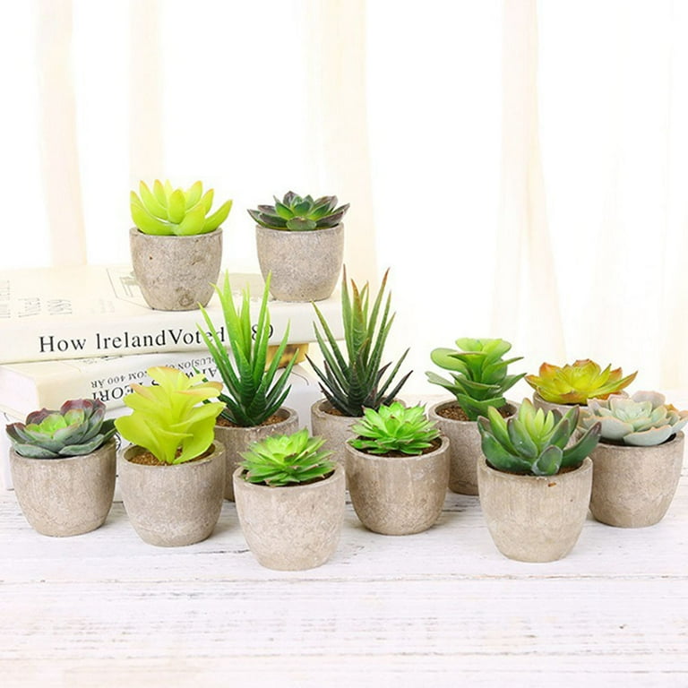 Mini Faux Succulent Plant Artificial Office Desk Garden Plastic Foliage Decor Mini Faux Succulent Plant Artificial Office Desk Garden Plastic Foliage Decor