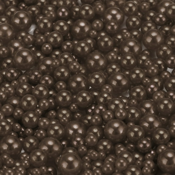 Uxcell 800 Pcs Faux Pearl for Crafting 0.12''-0.31'' No Hole ABS Round Pearls for Vase Fillers Coffee